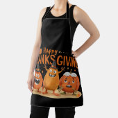 Funny Erntedank Pumpkins in Hexenhats Cartoon Schürze (InSitu)