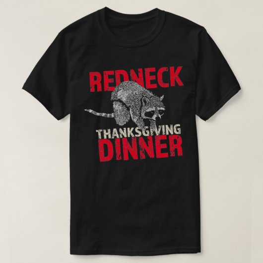 Funny Erntedank Redneck Joke Coon Roadkill T-Shirt (Design vorne)