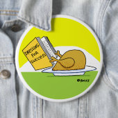 Funny Erntedank Roast Turkey Cartoon Button (Beispiel)