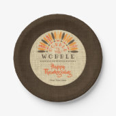 Funny Erntedank Rustikales GEFÜHL BIS SIE WOLLEN Pappteller (Vorderseite)