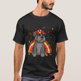 Funny Erntedank Schnauzer Dog Türkei Dog Lover T-Shirt