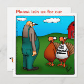 Funny Erntedank Spaß Dinner Einladungen (Vorne/Hinten)