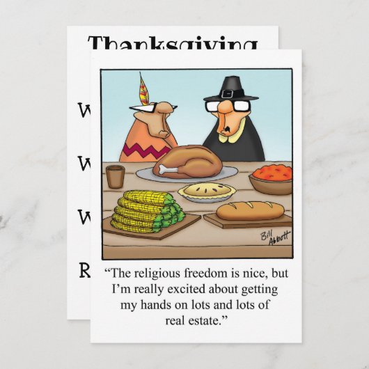 Funny Erntedank Spaß Dinner Einladungen (Vorne/Hinten)