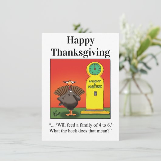 Funny Erntedank Spaß Einladungen (Stehend Vorderseite)