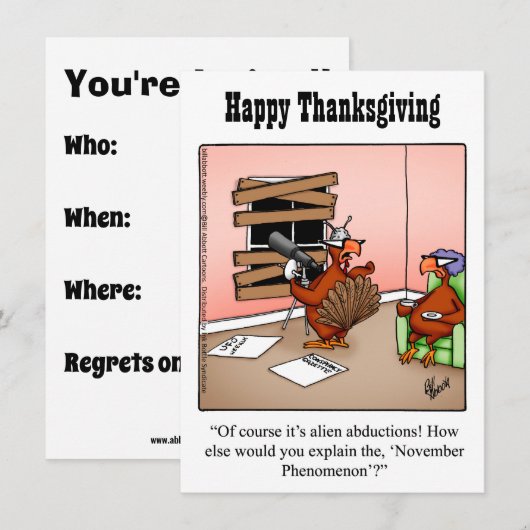 Funny Erntedank Spaß Einladungen (Vorne/Hinten)