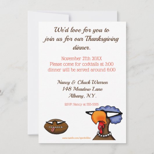 Funny Erntedank Spaß Einladungen (Rückseite)