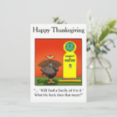 Funny Erntedank Spaß Einladungen (Stehend Vorderseite)