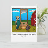 Funny Erntedank Spaß Ferienkarte Feiertagskarte (Stehend Vorderseite)