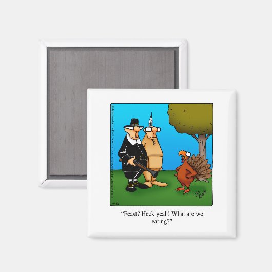 Funny Erntedank Spaß Magnet (Vorderseite/Rückseite)