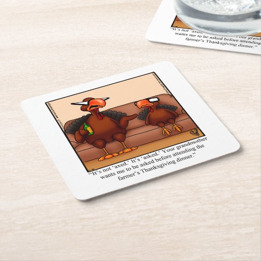 Funny Erntedank Spaß Party Untersetzer (angewinkelt)