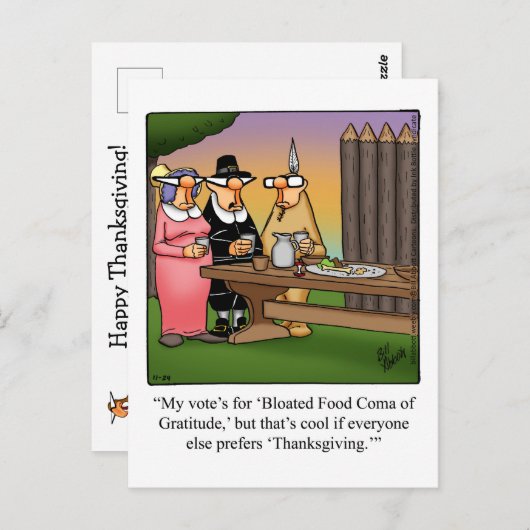 Funny Erntedank Spaß Postcard Postkarte (Vorne/Hinten)