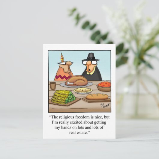 Funny Erntedank Spaß Postcard Postkarte (Stehend Vorderseite)