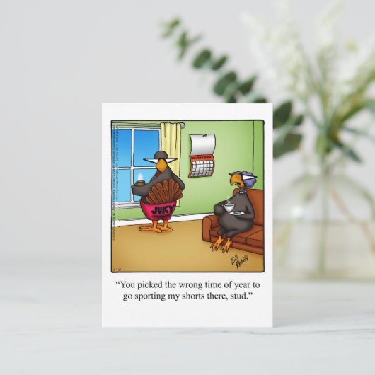 Funny Erntedank Spaß Postcard Postkarte (Stehend Vorderseite)