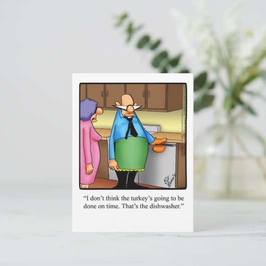 Funny Erntedank Spaß Postcard Postkarte (Stehend Vorderseite)