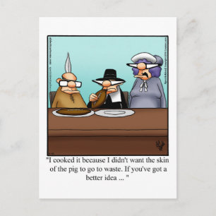 Funny Erntedank Spaß Postcard "Spectickles" Feiertagspostkarte
