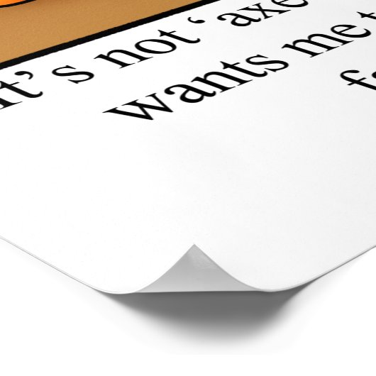 Funny Erntedank Spaß Poster (Ecke)