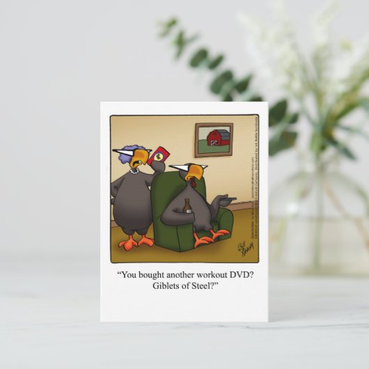 Funny Erntedank Spaß Postkarte (Stehend Vorderseite)