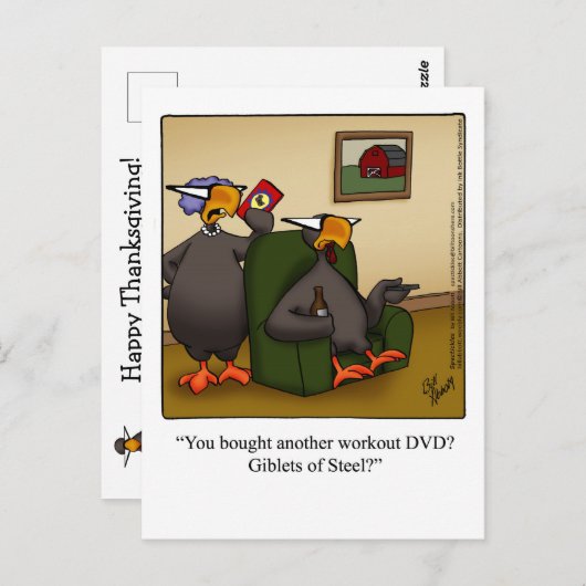 Funny Erntedank Spaß Postkarte (Vorne/Hinten)