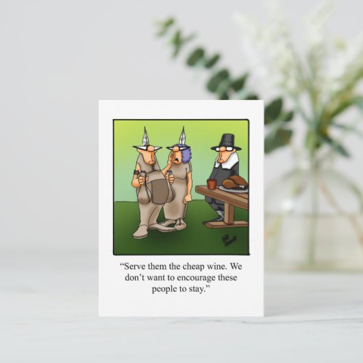 Funny Erntedank Spaß Postkarten (Stehend Vorderseite)