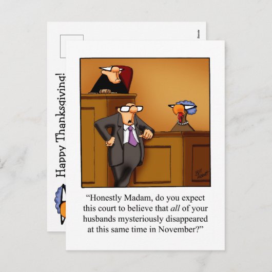 Funny Erntedank Spaß Postkarten (Vorne/Hinten)