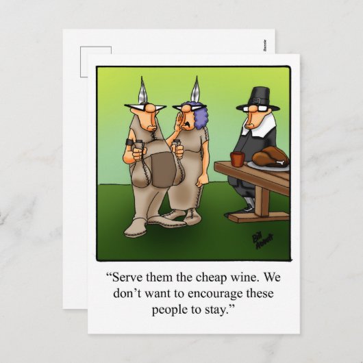 Funny Erntedank Spaß Postkarten (Vorne/Hinten)