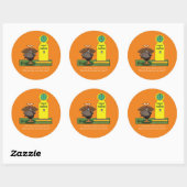 Funny Erntedank Spaß Round Stickers (Blatt)