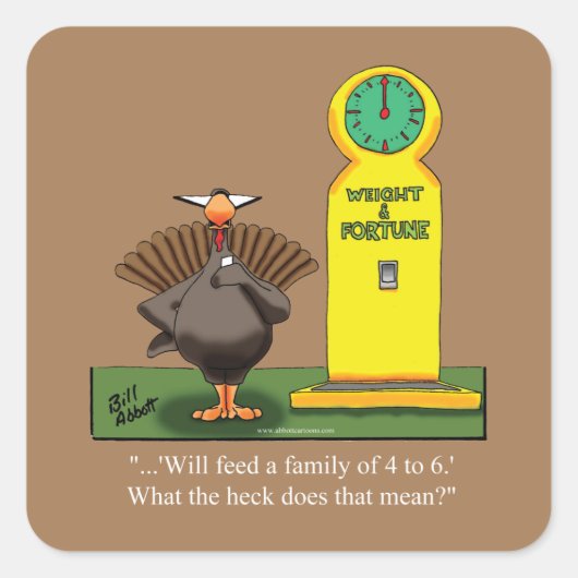 Funny Erntedank Square Stickers (Vorderseite)