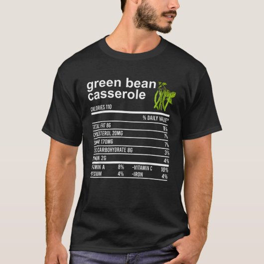 Funny Erntedank T-Shirt Green Bean Casserole Nutri (Vorderseite)