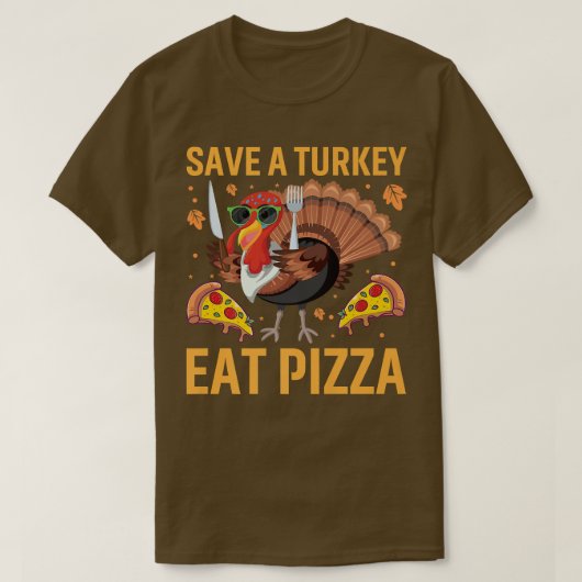 Funny Erntedank T-Shirt Rettete eine Türkei essen (Design vorne)