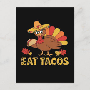 Funny Erntedank Truthahn Essen Tacos Begleitkarte