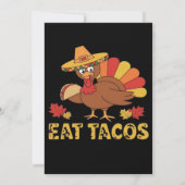 Funny Erntedank Truthahn Essen Tacos Einladung (Rückseite)