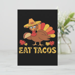 Funny Erntedank Truthahn Essen Tacos Einladung