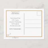 Funny Erntedank Truthähne Lesen Proklamation Postkarte (Rückseite)