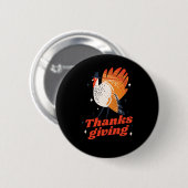 Funny Erntedank Türkei Abendessen Button (Vorne & Hinten)