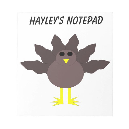 Funny Erntedank Türkei Anpassbare Notebook-PCs Notizblock (Vorderseite)