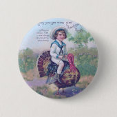 Funny Erntedank Türkei Button (Vorderseite)