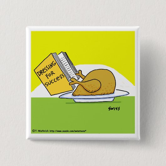 Funny Erntedank Türkei Cartoons Holidays Schaltflä Button (Vorderseite)