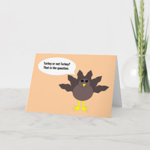 Funny Erntedank Türkei Custom Card Feiertagskarte