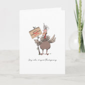 Funny Erntedank Türkei Feiertagskarte (Vorderseite)