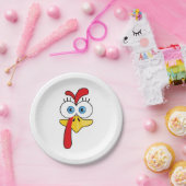 Funny Erntedank Türkei Gesicht Pappteller (Party)