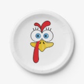 Funny Erntedank Türkei Gesicht Pappteller (Vorderseite)