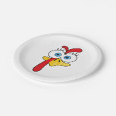 Funny Erntedank Türkei Gesicht Pappteller (Schrägansicht)