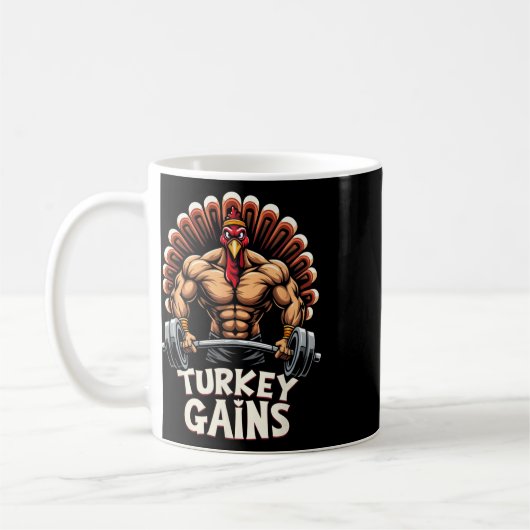 Funny Erntedank Türkei gewinnt Motivation Gym Wor Kaffeetasse (Links)