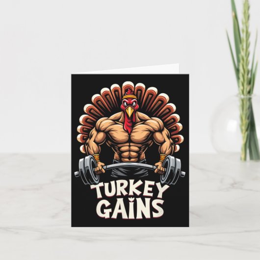 Funny Erntedank Türkei gewinnt Motivation Gym Wor Karte (Vorderseite)