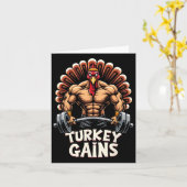 Funny Erntedank Türkei gewinnt Motivation Gym Wor Karte (Gelbe Blume)