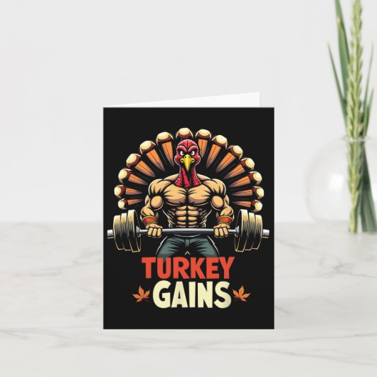 Funny Erntedank Türkei gewinnt Motivation Gym Wor Karte (Vorderseite)