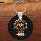 Funny Erntedank Türkei gewinnt Motivation Gym Wor Schlüsselanhänger (Vorderseite)