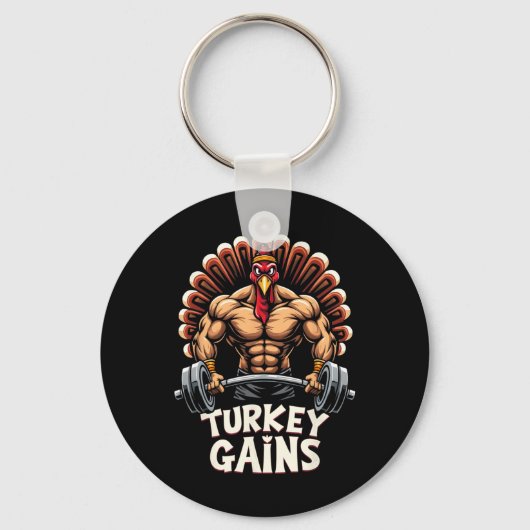 Funny Erntedank Türkei gewinnt Motivation Gym Wor Schlüsselanhänger (Vorderseite)