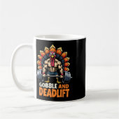 Funny Erntedank Türkei Goble und Deadlift Gym Kaffeetasse (Links)