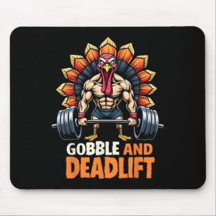 Funny Erntedank Türkei Goble und Deadlift Gym Mousepad